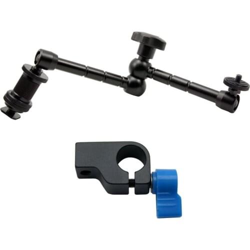 11" Magic Arm for LED Light LCD Monitor DLSR Camera with 15mm Rod Clamp holder