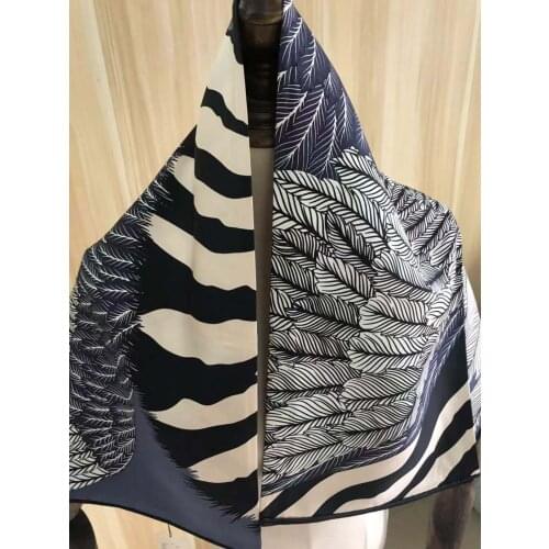 2021 new arrival fashion elegant brand horse 100% silk scarf 90*90 cm square shawl twill wrap for women lady girl