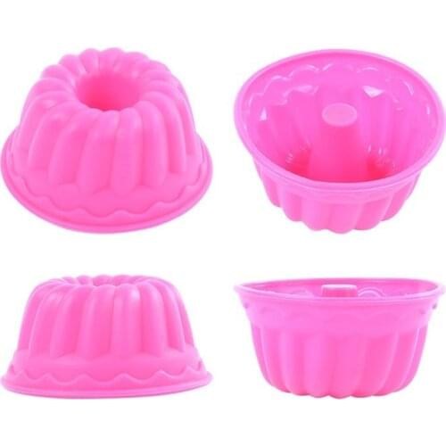 6 Pcs Cake Mold Silicone Round Shape Solid Color Cupcake Baking Tool Pudding Egg Tart Bakeware Mould Kitchen Gadgets In Stock