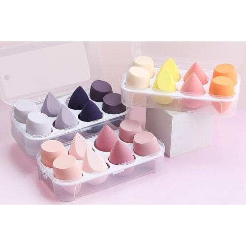 8Pcs/Box Super Soft Makeup Sponge Set Face Foundation Concealer Powder Makeup Puffs Smooth Cosmetics Puff Beauty Makeup Tools