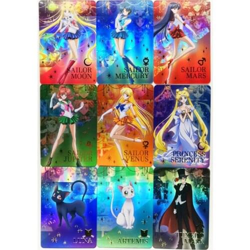 9pcs/set Sailor Moon Crystal Season Toys Hobbies Hobby Collectibles Game Collection Anime Cards