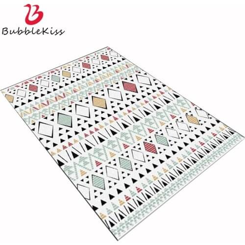 Bubble Kiss Soft Area Rug Living Room Decor Carpet Polyester Carpet Bohemian Geometric Ethnic Style Rug Kids Room Floor Mat Rug