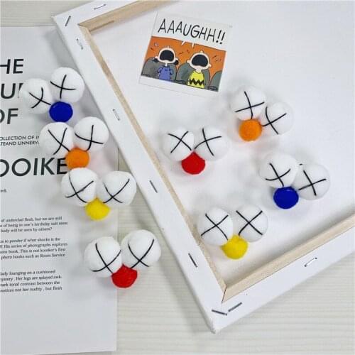 Cute plush big eyes brooch pin cute creative trend bag clothes decoration pin trendy accessories