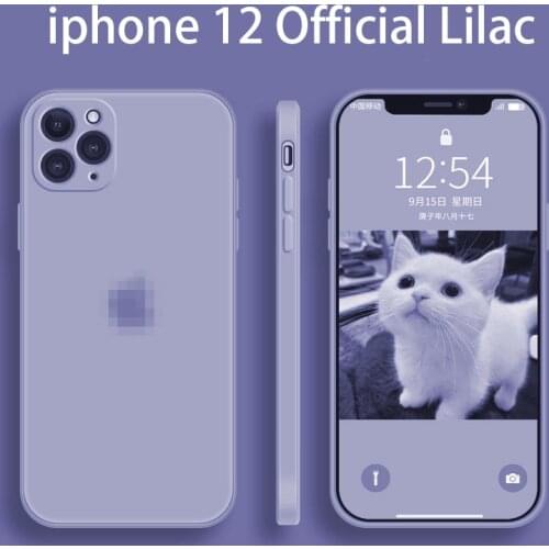 Official lilac Shockproof Phone Cases for iPhone 8 7 6 6S Plus X SE 2020 XR 11 pro XS MAX 12 12Mini soft TPU silicone back cover