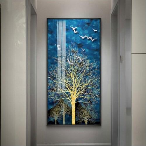 Diy Diamond Painting Abstract Tree Landscape Mosaic Cross Stitch Diamond Embroidery Bedroom Dinning Room Home DecorationsZP-3128