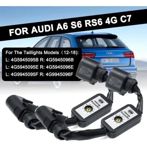 For AUDI A6 S6 RS6 4G C7 2pcs Dynamic Turn Signal Indicator LED Taillight Add-on Module Cable Wire Harness Car Accessories