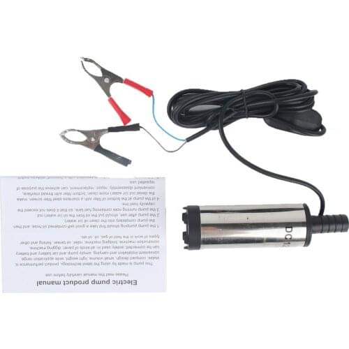 12V 38mm Electric Fuel Transfer Pump Water Oil Transfer Refueling Submersible Pump For Diesel Water Pump Car Motorbike