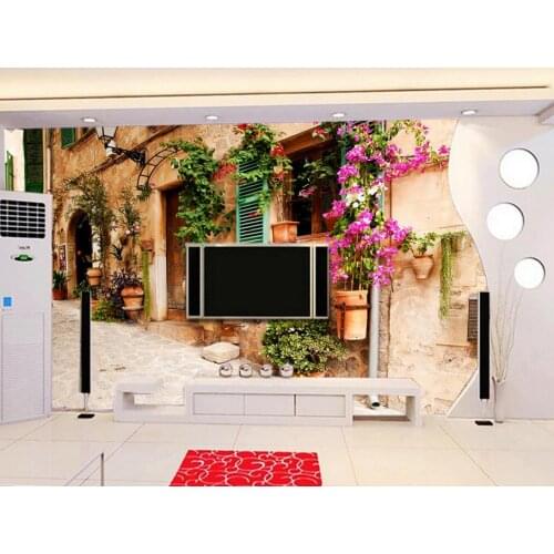 Europe modern roamntic 3D stereoscopic wallpaper fashion park 3d wallpaper stick custom vinyl non-woven wallpaper