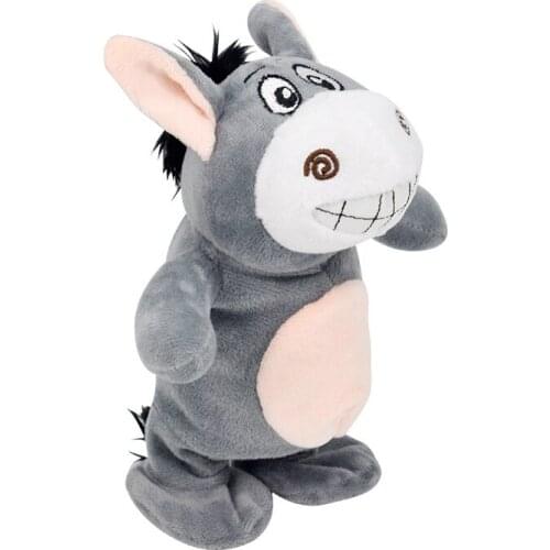 Talking Donkey Toy Electronic Donkey Figurine Model Kids Stuffed Interactive Mimicry Animal Toy Child