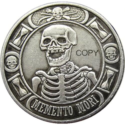 HB(128)Hobo USA Morgan Dollar skull zombie skeleton Silver Plated Copy Coins