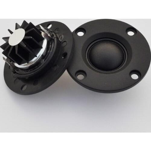 2pc Hifi Tweeter Speaker 1inch Treble LoudSpeaker 6ohm 30W Soft Dome Silk Film Neodymium With Aluminum Heat sink ABS Plastic