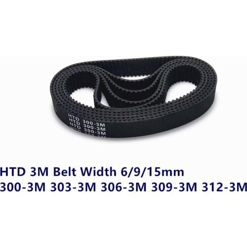 HTD 3M Timing belt C= 300 303 306 309 width 6/9/15mm Teeth 100 101 102 103 HTD3M synchronous 300-3M 303-3M 306-3M 309-3M
