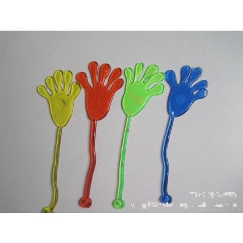 100pcs/lot Classic Toys Sticky Hands Kids Toy Promotion Gift Children Gift Sticky Wall Climbing Hand Birthday Party Kids Favors