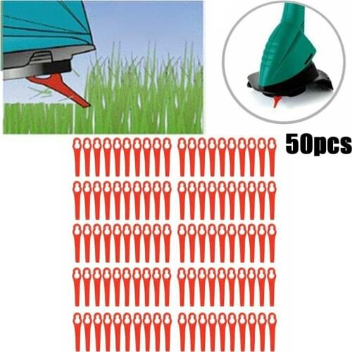 50PC Plastic Blades For Bosch ART26LI ART26 Accutrim Easy Trim Accu Strimmer Lawn Mower Replacement Blade Wholesale