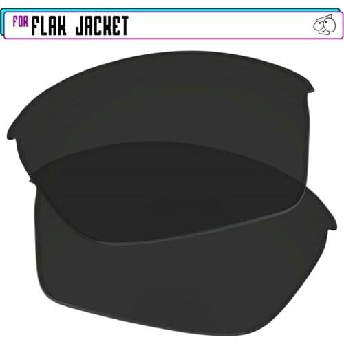 EZReplace Polarized Replacement Lenses for - Oakley Flak Jacket Sunglasses - Black