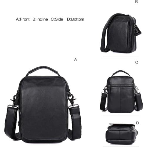 J.M.D Genuine Leather Small Sling Bag Mens Messenger Bags For Phone Purse 1012A/1012Q