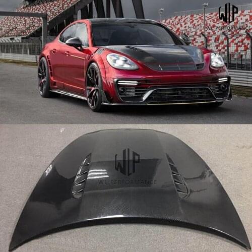 New Style 971 High Quality Car Body Kit Carbon Fiber Front Engine Hood Bonnets For Porsche Panamera 971 Car Styling