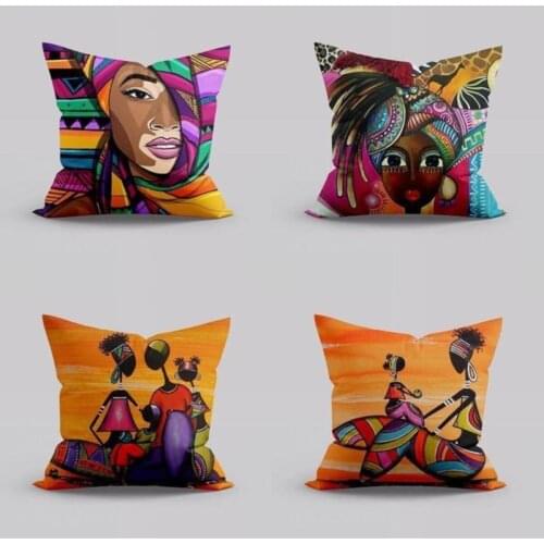 Özel Tasarım Dekoratif 4lü Kombin Kırlent Kılıfı