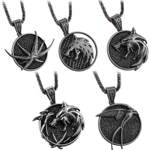 Wild Animal Worl Bird Necklaces Vintage Punk Color Clavicle Chain Witcher Birds Wolf Pendant Necklace Collares Joyeria Mujer
