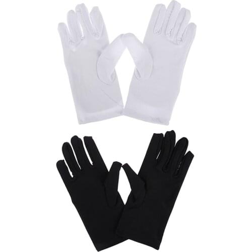 1 Pair Functional Cotton Gloves Khan Cloth Quality Check Solid Gloves Rituals Play White Gloves