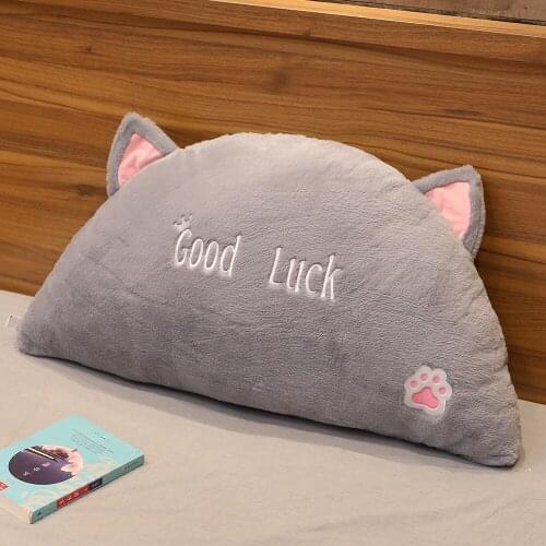 Animal Bedside Cushion Double Backrest Girl Bedroom Cute Soft Bag Pink Korean Bed Pillow Sofa Long Cushion Pillow