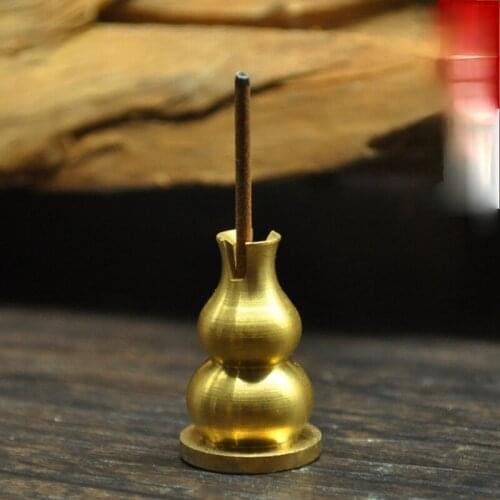 1 Pc Portable Alloy Copper Incense Burner Can Be Fixed Incense Sticks and Coil Censer Holder High Incense Plug Buddhist Supplies