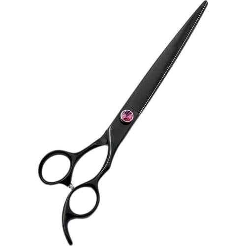 8 Inch Black Japanese Stainless Steel 440c Professional Salon Dog Hair Cutting Scissors Pet Grooming