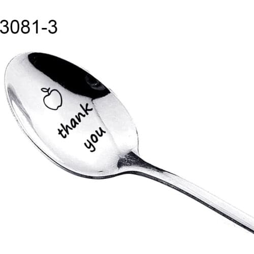 Stainless Steel Christmas Tableware Coffee Spoons Ice Cream Dessert Spoon Snowman Tree Kids Drinking Tea Scoop Teacher Day Gift