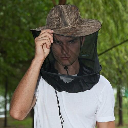 Beekeeper Sun Hat Mosquito Head Net UV Protective Mesh Hat Veil for Outdoors