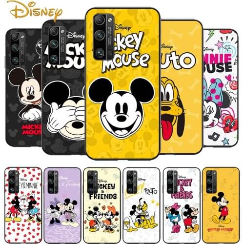 Lovely Disney Mickey for Huawei Honor V30 20 Pro X10 9S 9A 9C 9X 8X 10 9 Lite 8 7 Pro Silicone Soft Black Phone Case
