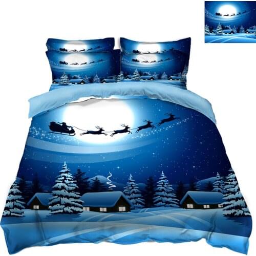 Blue 3D bedsheet Duvet Pillowcase Luxury room bedding set Twin king Queen bed cover Bed Linen California king Textiles