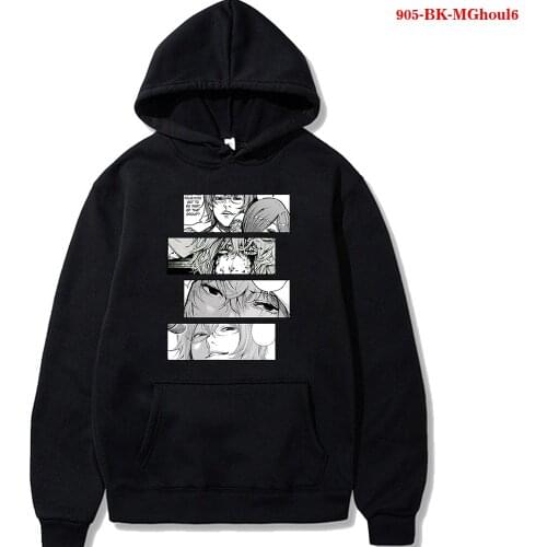 Tokyo Ghoul Japanese Anime Hoodie Men Kaneki Ken Eye Loose Cool Sweatshirt Streetwear Harajuku Winter Hip Hop Unisex Hoody Male