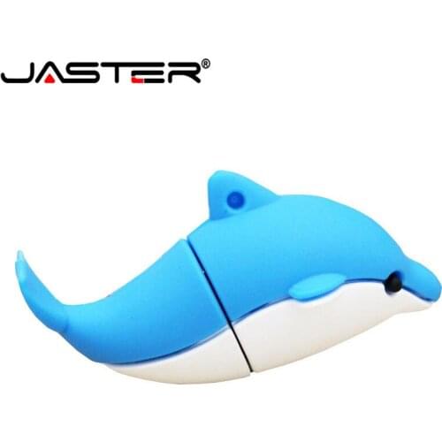 JASTER Dolphin usb flash drive 4GB 8GB animal 16GB 32GB 64GB pendrive USB 2.0 Flash Memory Stick u disk Flash Drive pen drive
