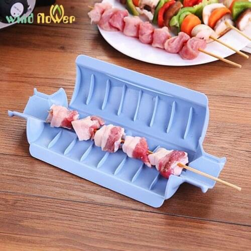 Wind flower Multi-function Quick Creative Barbecue skewer Maker Meat machine BBQ Grill Accessories Tools