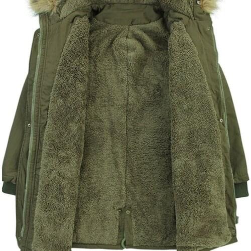 Russian Winter Thick Warm Parkas Women Jacket and Coats 4XL Military Style Army Green Windbreaker Female Casaco Feminino C1193