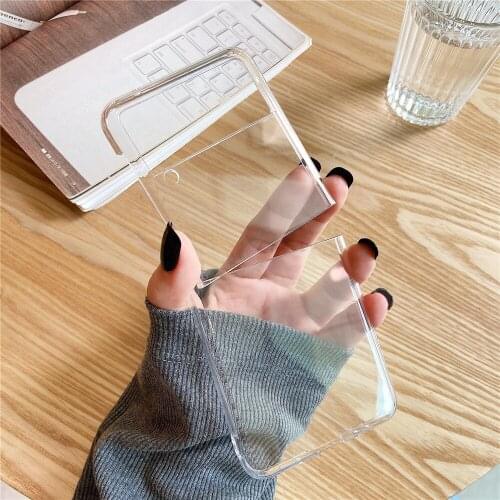 Hard PC Clear Back Case For Samsung Galaxy Z Flip 3 5G ZFlip 3 Z Flip3 2021 Transparent Protection Shockproof Phone Cover Fundas