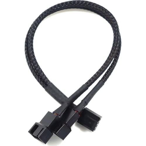 1PC 4 Pin PWM Splitter Cable 4Pin PWM Female To 3/4 Pin PWM Adapter Cable For Computer CPU Case Fan Sleeved Adapter Power Cable