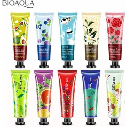 10PCS/lot Whitening Moisturizing Hand Cream Mini Cute Hand Lotion Plant Nourishing Anti-Aging Hand Feet Care Cream for Men Womem