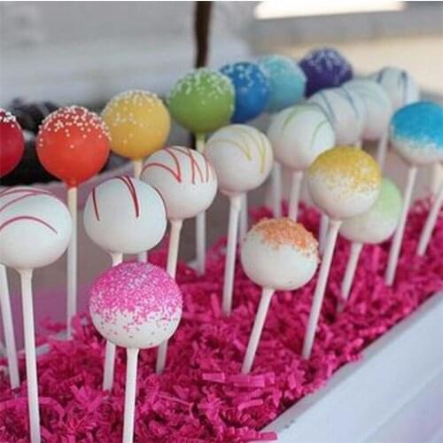 100pcs Safe Plastic Lollipop Stick Cake Pop Sucker Sticks For Chocolate Sugar Candy Lollypop DIY Mold Tool 8cm
