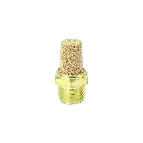 12mm Dia Male Thread Silencer Noise Exhaust Pneumatic Muffler Gold Tone