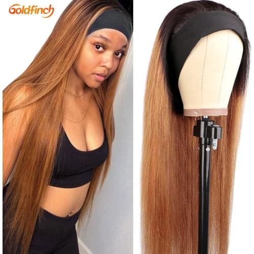 180 250 Density Headbands Straight Human Hair Wigs Raw Indian Headbands Wigs Long Hair 30 Inch 1b 30 Scarf Wig Machine Made Wig