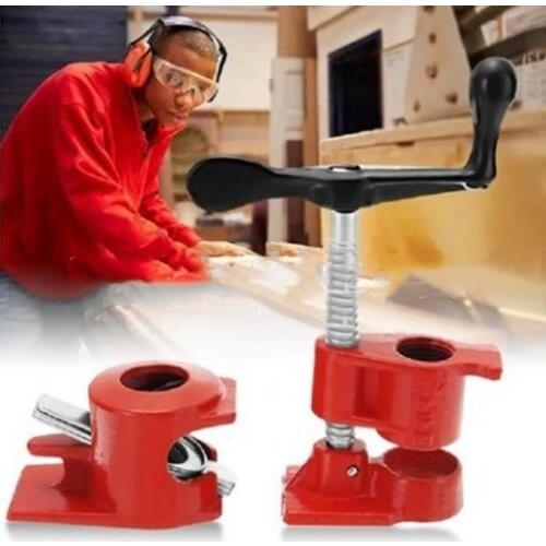 3/4 inch Heavy Duty Pipe Clamp Woodworking Wood Gluing Pipe Clamp Pipe Clamp Cast Iron Fixture Carpenter Woodworking Tools