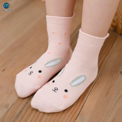 5 Pairs/Lot Childrens Socks for Girls Boys Cotton Fashion Baby Little Rabbit Cartoon Socks Bunny Pattern Sock Kids Miaoyoutong