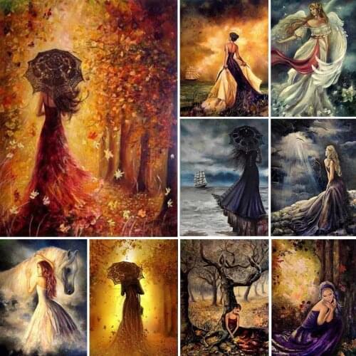5D DIY Diamond Painting Women Cross Stitch Kit Full Drill Embroidery Fairy Mosaic Art Picture of Rhinestones Decor New Arrival