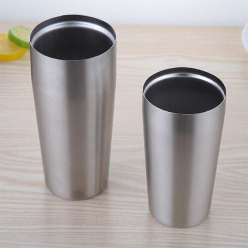 Large Capacity Simple Double Layer Beer Mug 304 Stainless Steel Thermos Bottle Water Cup Office Insulated Tumbler Car Coffee Mug