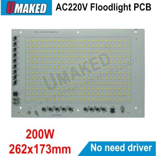 COB LED Bulbs Chip Lamp Smart IC 220V 200W 262x173mm For Outdoor FloodLight Warm White / White High quality