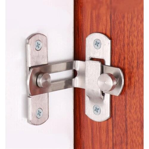 90 degree stainless steel door latch right angle sliding door lock latch screw locker hardware accessories