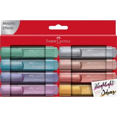 Faber-Castell 46 Metallic Colors Highlighter 8 Pieces