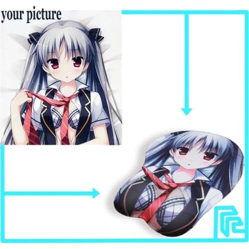 FFFAS 6 Pieces Custom Print 3D Mouse Pad Mat Customized Wrist Rest Gaming Silica gel Mousepad