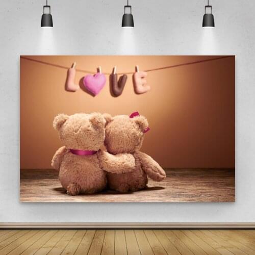 Fantasy Love Party Toy Bears Wedding Scene Valentines Day Photozone Party Photophone Photography Backdrops Photo Background